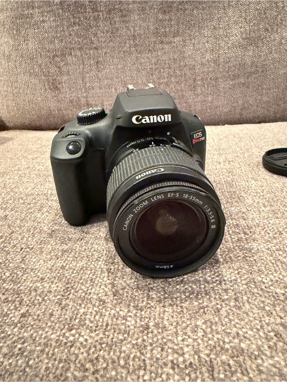 Canon Black DSLR with 18-55mm Zoom Lens